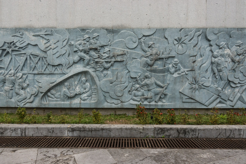 bas-relief at the cemetery