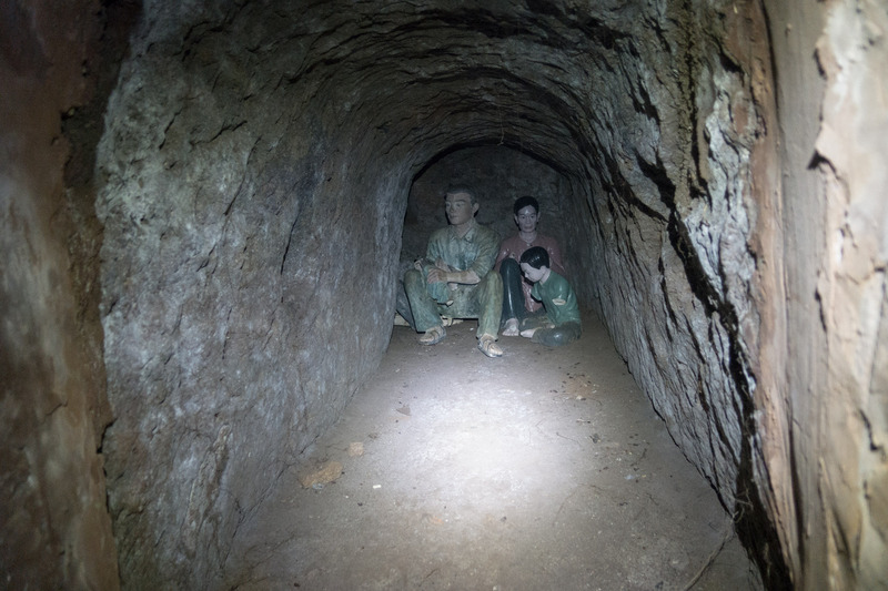 model family inside the tunnels