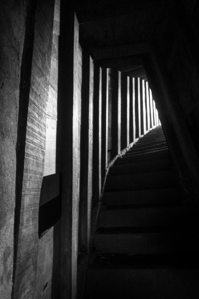 stairs leading out of the tunnels