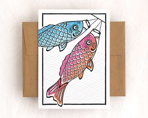 Link to 'Two Koinobori – Card'